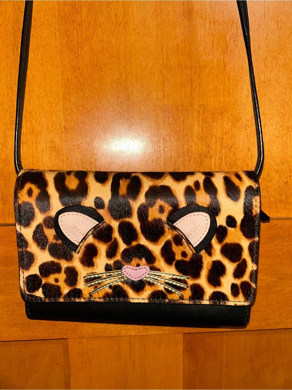 Kate Spade Leopard Purse Summer Run Wild Calf Hair Leather Crossbody Bag NWOT